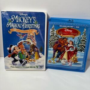 BEAUTY AND THE BEAST Enchanted Christmas Blu-ray  & Mickey’s Magical Christmas
